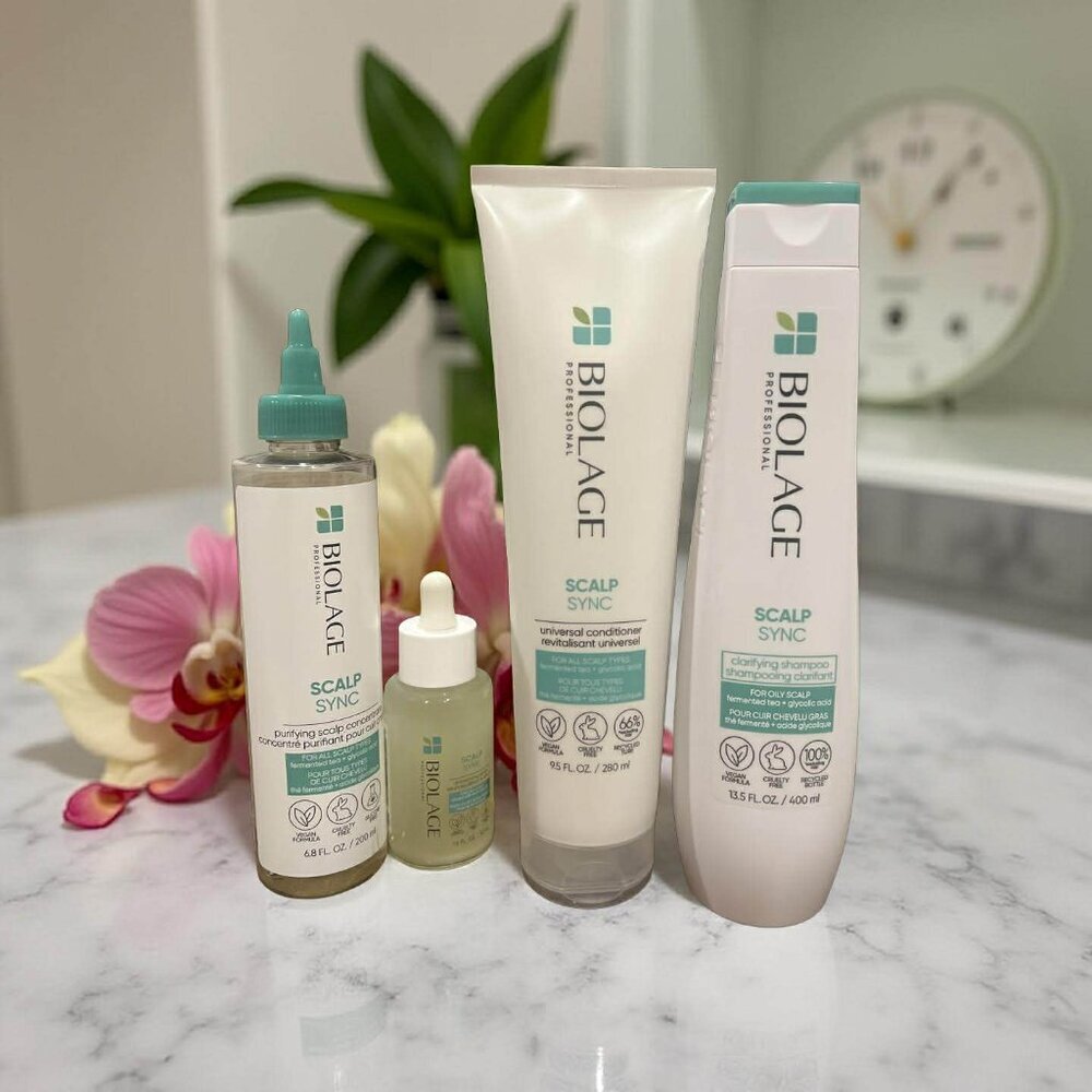 Biolage Scalp Sync Clarifying Shampoo Conditioner Purifying Concentrate Serum